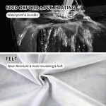 Winter Outdoor TV Cover (48-50 Inches) - Felt Scratch-Resistant Lining, 600D Oxford Cloth Wind and Rain Proof TV Screen Protector, Waterproof Zipper, Velcro